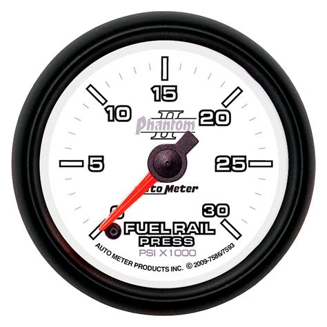 Auto Meter Phantom Ii Series Fuel Rail Pressure Gauge