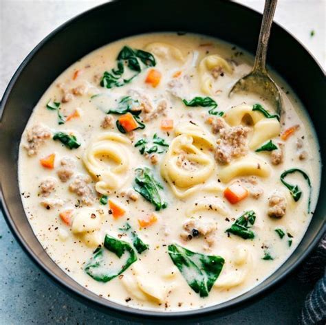 Creamy Italian Sausage Tortellini Soup Chelseas Messy Apron Slow