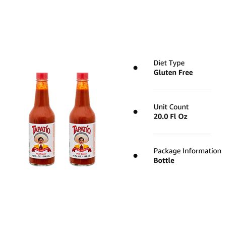 Buy Tapatio Hot Sauce Salsa Picante Mexican Style Hot Sauce 10 Fl Oz 2 Pack Online At