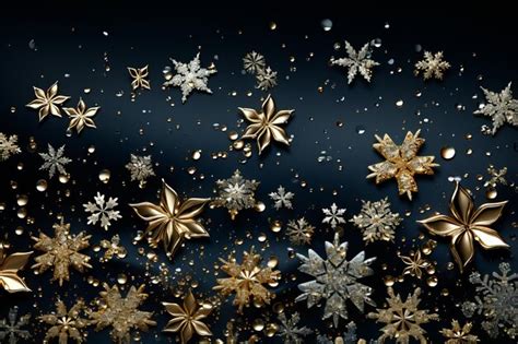 Premium AI Image | Snowflakes frost and abstract decoration