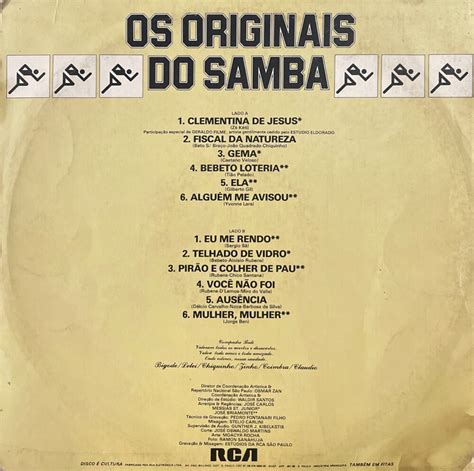 Os Originais Do Samba Os Originais Do Samba Estilha Os Discos