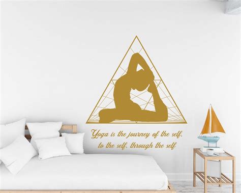 Beautiful Simple Yoga Meditation Quote Vinyl Wall Decal Huetion