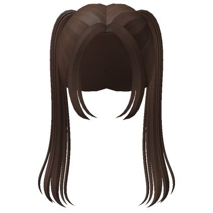 Cutesy Straight Pigtails Brown Roblox