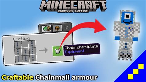 Craftable Chainmail Armour In Minecraft Bedrock Minecraft Bedrock