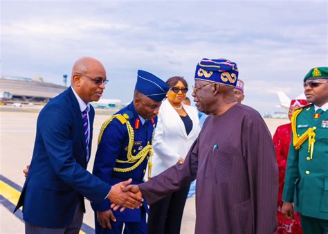 Photos President Tinubu Arrives France For Global Financing Pact