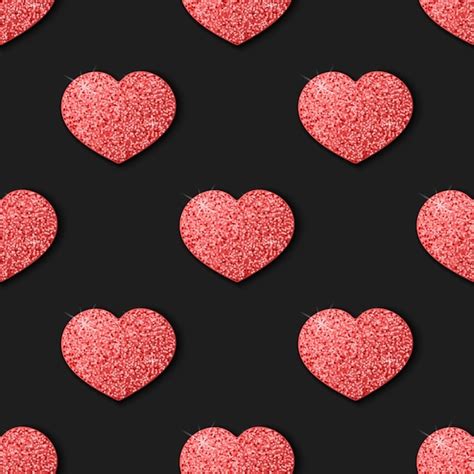 Red Heart Glitter Wallpaper