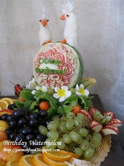 Garnishfoodblog Fruit Carving Arrangements And Food Garnishes