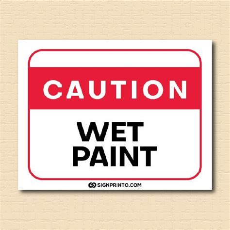 Caution Wet Paint Sign PDF free | Painted signs, Printable signs, Signs