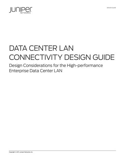 Pdf Data Center Lan Connectivity Design Guide For Multiple Logical