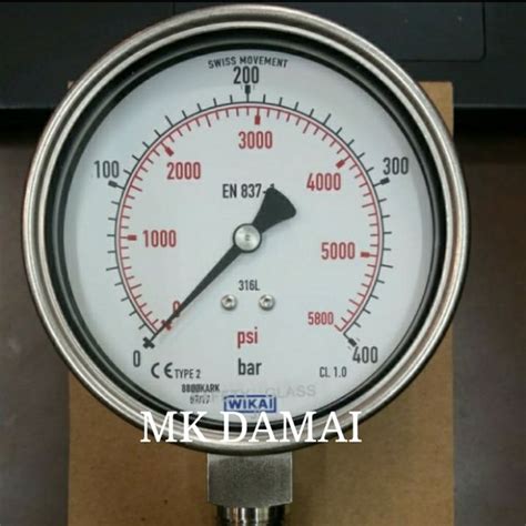 Jual Pressure Gauge Wika Bar Inch Drat Inch Pressure Gauge