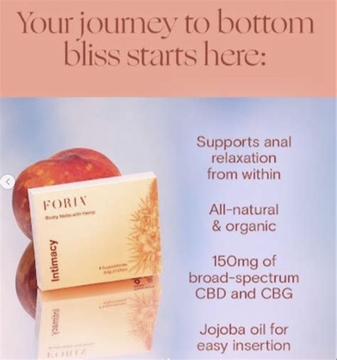 Foria Wellness Booty Melts With Hemp Cbd Sex Miracle Leaf