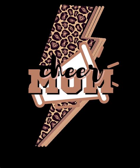 Cheer Mom Lightening Pngs Leopard Print Png Cheer Mom Lightening