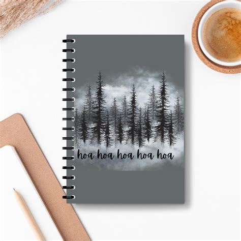 Hoa Hoa Hoa Hoa Hoa Spiral Notebook Twilight Inspired Journal Forks