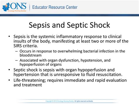 PPT Sepsis Septic Shock And Systemic Inflammatory Response Syndrome