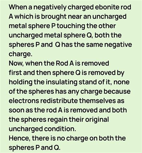 The Diagram Shows A Negatively Charged Metal Sphere Held With An