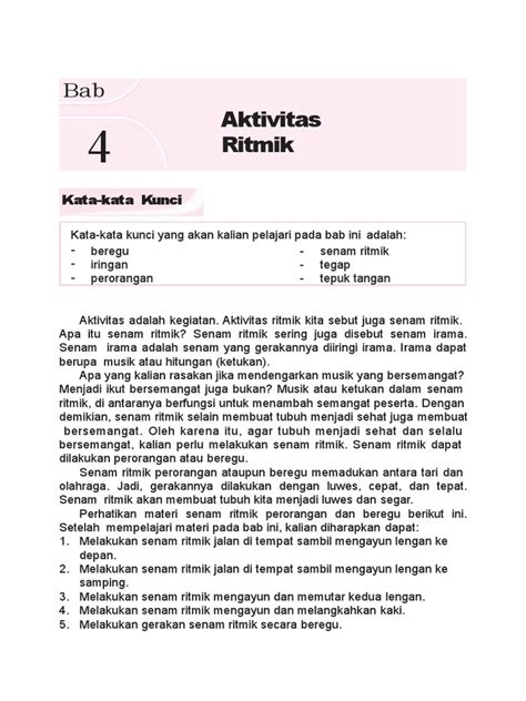 Materi Pjok Kelas 3 Bab 4 Aktivitas Ritmik Pdf