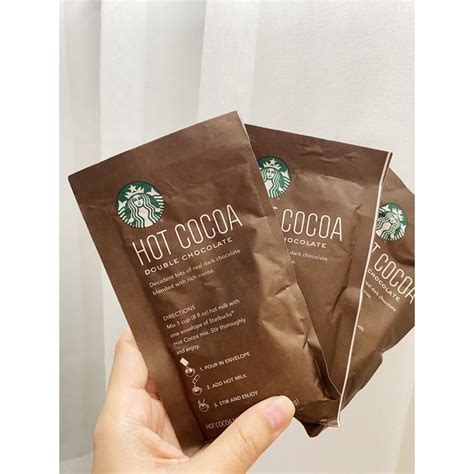 ขายปลก ผงโกโกสำเรจรปของสตารบคส Starbucks Hot Cocoa Double Chocolate Mix 1 ซอง 28 กรม