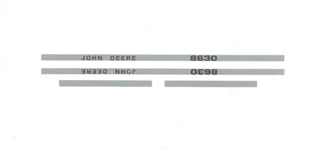 Decal 1 16 John Deere 8630 Silver Stripe Set DJ303IS Midwest Decals