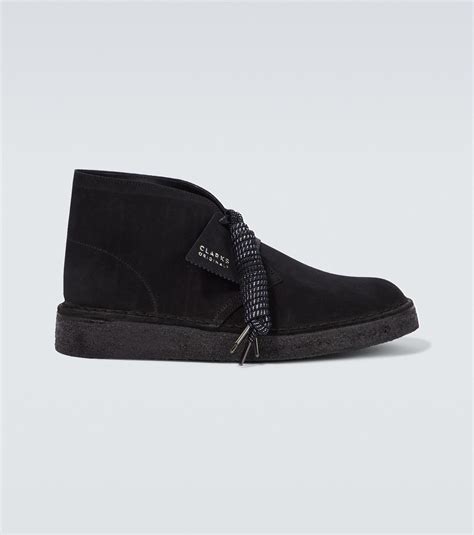 Clarks Desert Coal Suede Boots In Black For Men Lyst