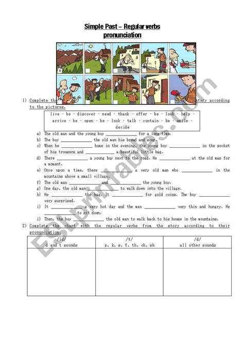 Simple Past Regular Verbs Pronunciation Esl Worksheet By Oszu