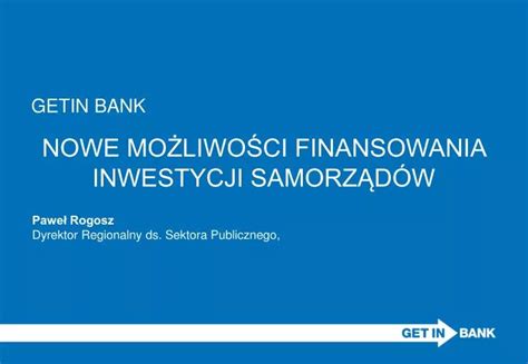 PPT NOWE MOŻLIWOŚCI FINANSOWANIA INWESTYCJI SAMORZĄDÓW PowerPoint