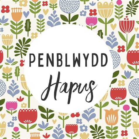 Card Happy Birthday Penblwydd Hapus Scandi Floral The Welsh