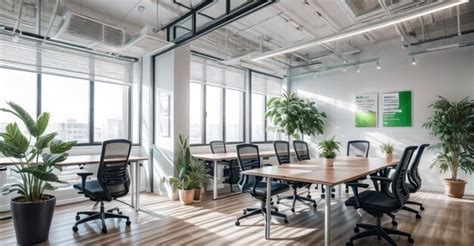 Premium Photo | Photo of Modern Office Room with Plants