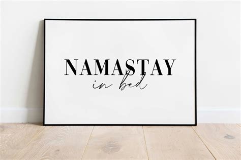 Namastay in Bed Print Yoga Print Gallery Wall Collage - Etsy