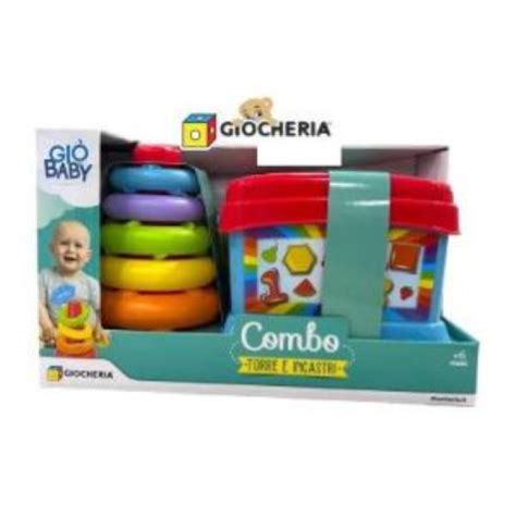 Eurotoys GIOCHERIA GGI230248 GIÒ BABY COMBO TORRE E INCASTRI