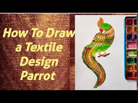 How To Draw Textile Design Parrot Parrot Drawing Tl Youtube