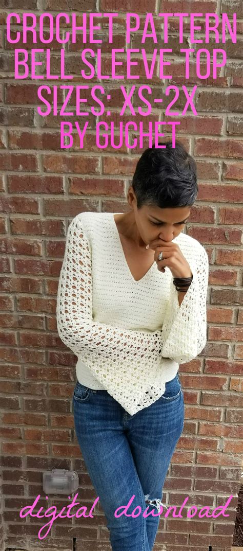 Crochet Bell Sleeve Top Pattern —