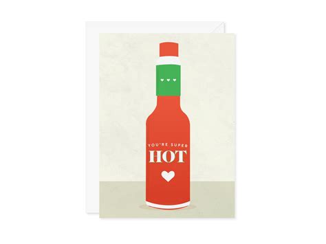 Hot Sauce Spicy You Re Super Hot Card Hot Funny Husband Card Food Sriracha Themed Gift For