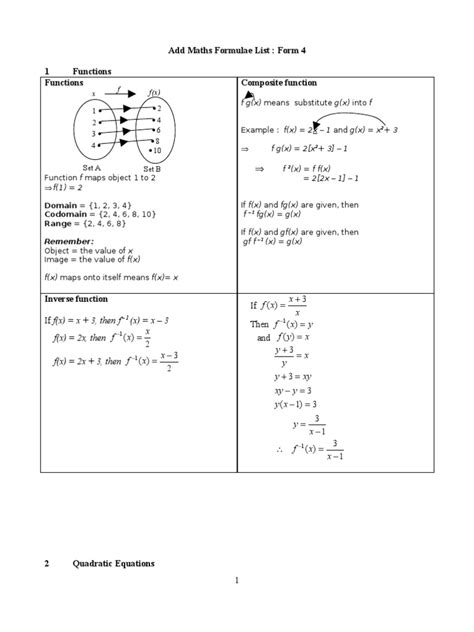 Add Maths Formulae List Pdf Quadratic Equation Slope