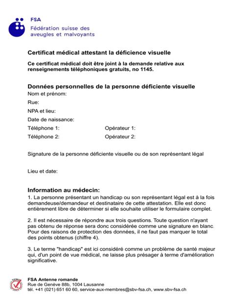 Modele De Certificat Medical