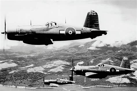 Asisbiz Rnzaf Vought F U D Corsairs Sqn Nz Nz N Nz Over