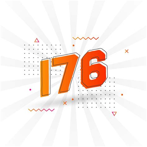 176 Number Vector Font Alphabet Number 176 With Decorative Element