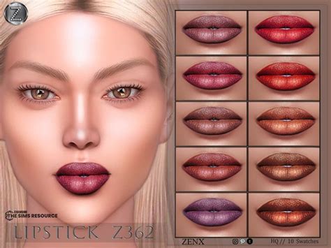 Zenx Lipstick Z Makeup Cc Sims Cc Makeup The Sims Skin