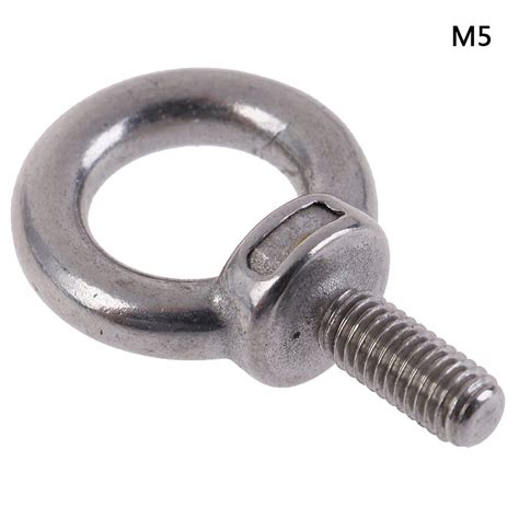 M5 1Pc 304 Stainless Steel Marine Lifting Eye Screws Ring Loop Hole