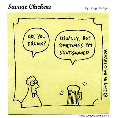 Drunk Cartoon Savage Chickens Cartoons On Sticky Notes By Doug Savage