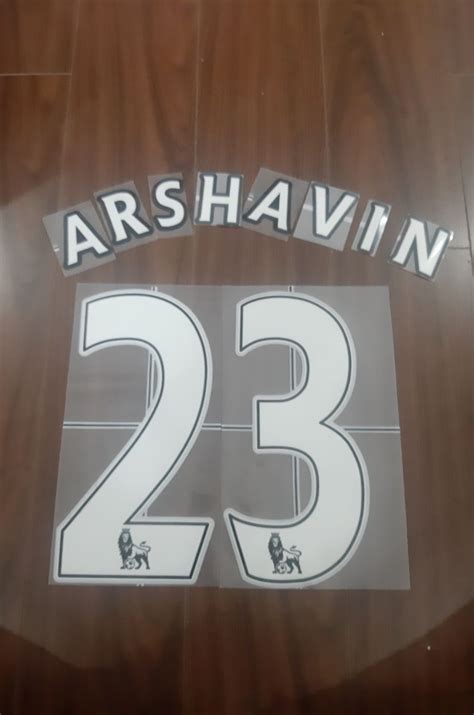 Font Arshavin Arsenal Premier League Home White Nameset