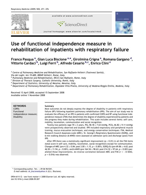 (PDF) FUNCTIONAL INDEPENDENCE MEASURE (FIM) SCALE AS A POSSIBLE NEW OUTCOME OF DISABILITY IN ...