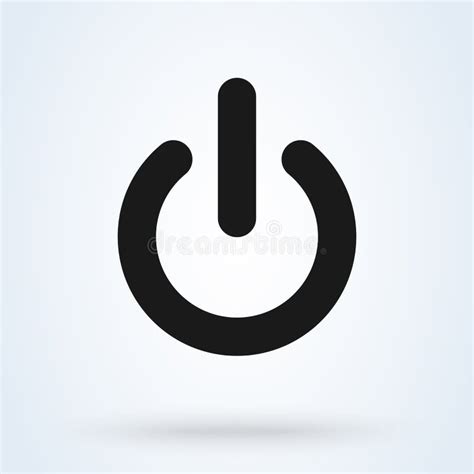 Power Switch on Off Simple Vector. Line Art Modern Icon Design ...