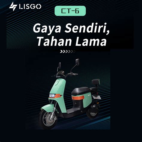 Jual Lisgo Ct Motor Listrik Scooter Electric W Baterai V Ah