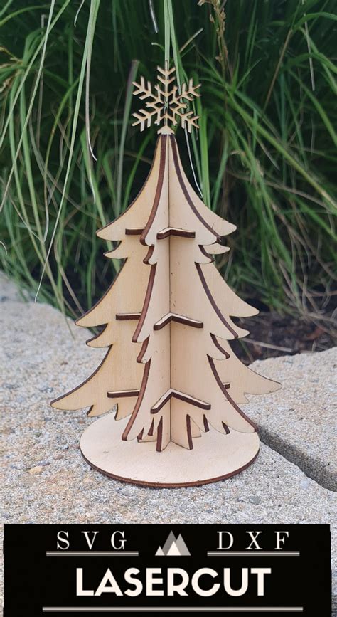 Sapin De No L En Et Mm Laser D Coupe Laser Svg Dxf Etsy France