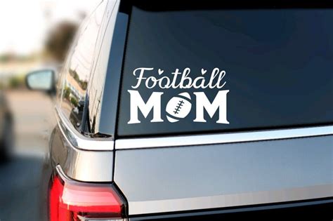 Football Mom Decal Football Car Window Decal Sports Mom Sticker Ts For Mom Vehicle