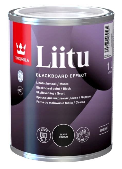 TIKKURILA LIITU 1L FARBA TABLICOWA DO MALOWANIA TABLIC BLACK CZARNY