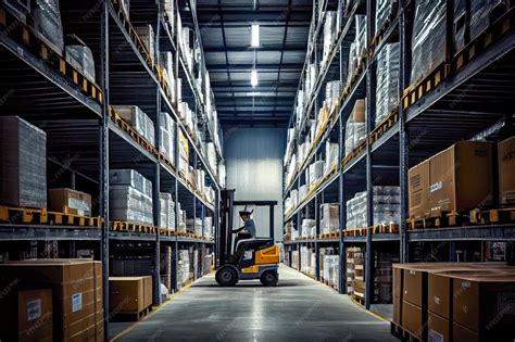premium ai image large logistics warehouse generative ai