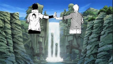 Sasuke and Naruto statues at the final valley. : r/Naruto