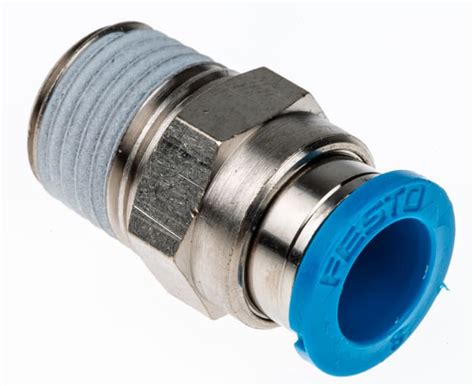 QS 1 4 8 Festo Festo QS Series Straight Threaded Adaptor R 1 4 Male