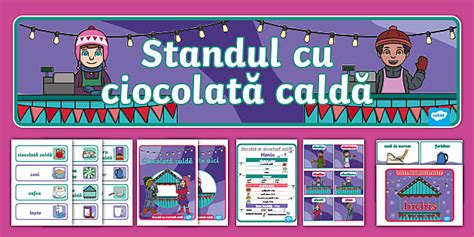 Stand cu ciocolată caldă Joc de rol Pachet cu resurse